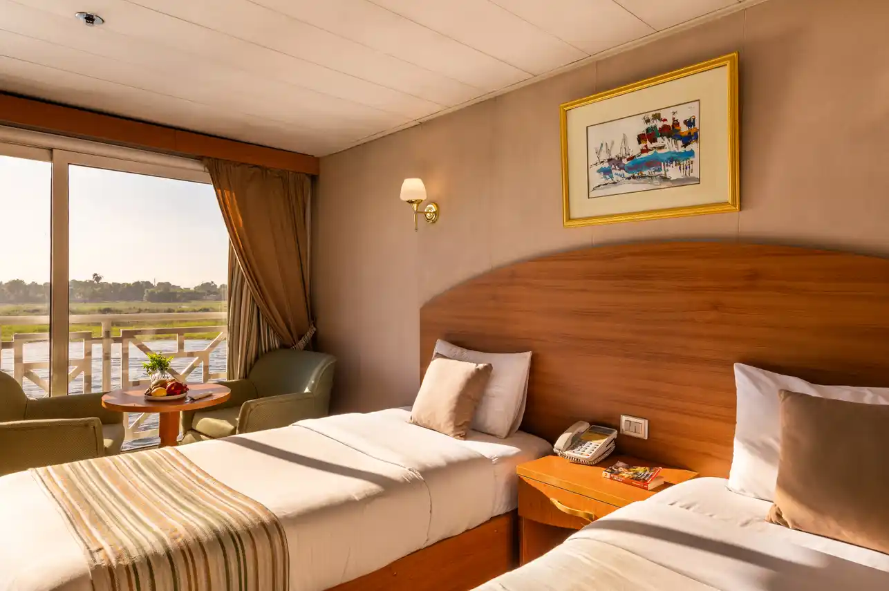 Cabin aboard the MS Nile Crown II Nile Cruise Nile cruise